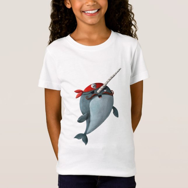 Camiseta Pirata bonito Narwhal (Frente)