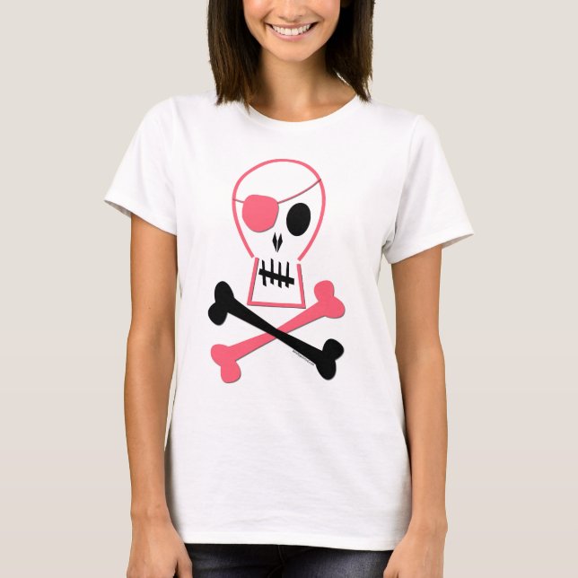 Camiseta Pirata cor-de-rosa (Frente)
