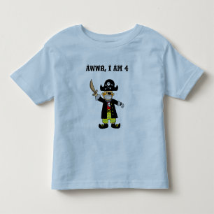 Camiseta pirata de 4 anos