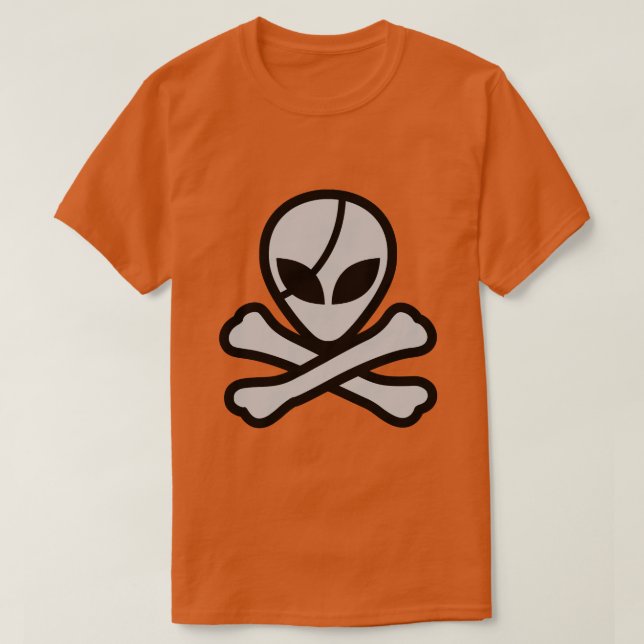 Camiseta Pirata de alienígena (Frente do Design)