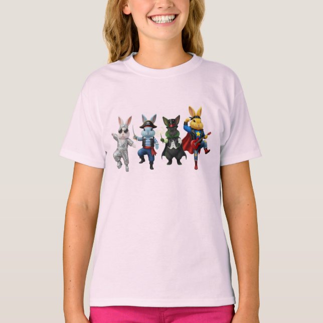 Camiseta Pirata de coelhos malucos (Frente)