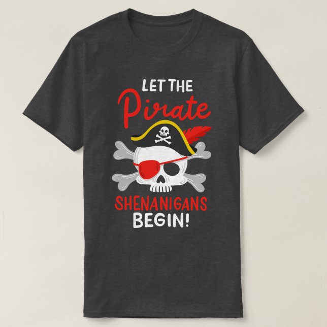 Camiseta Pirata de Halloween Pirata Themed (Frente do Design)