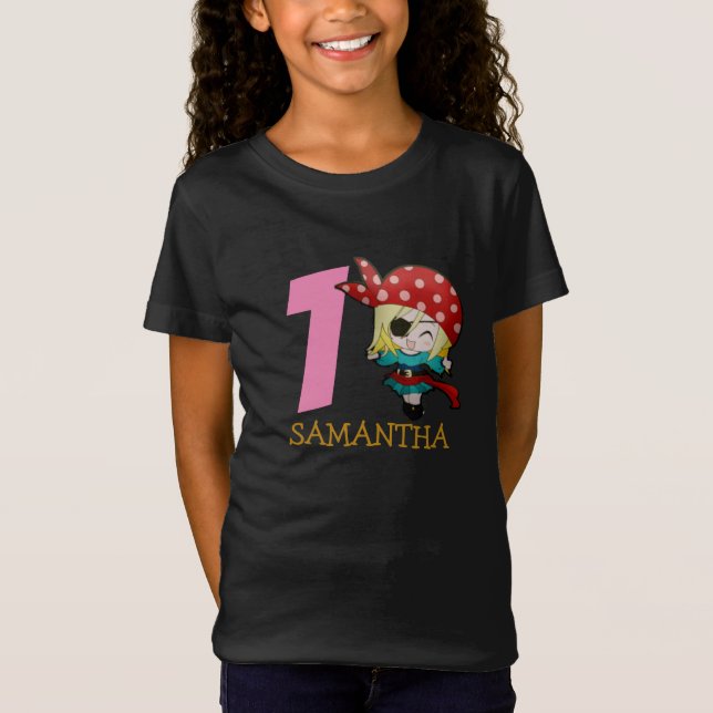 Camiseta pirata de primeiro aniversario (Frente)