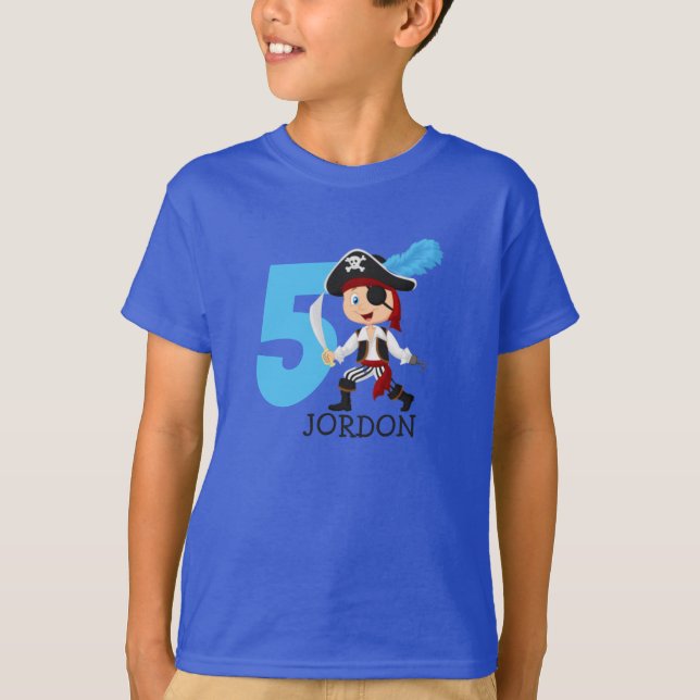 Camiseta Pirata do 5 de Aniversário (Frente)