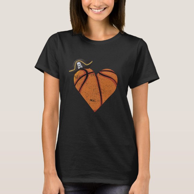 Camiseta Pirata do Coração de Basquete (Frente)