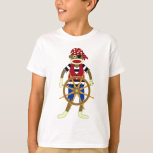 Camiseta Pirata do macaco da peúga