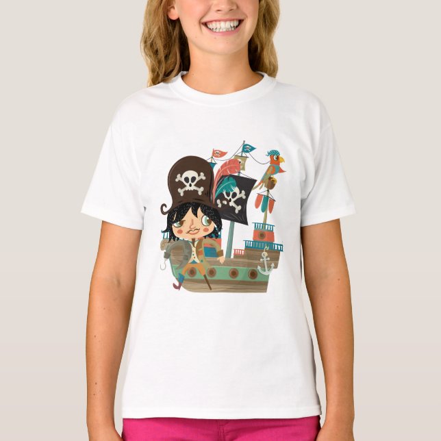 Camiseta Pirata e navio de pirata (Frente)