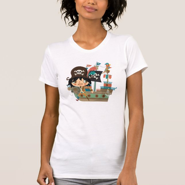 Camiseta Pirata e navio de pirata (Frente)