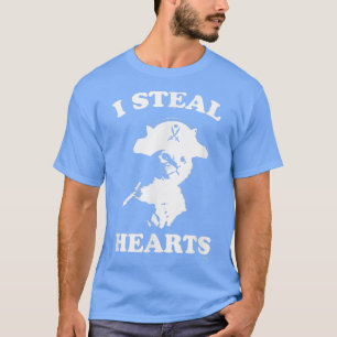 Camiseta pirata engraçada de gatinho I STEAL HEART