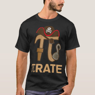 Camiseta Pirata - Engraçado Geek Matemático 314 Hat Hook Pi