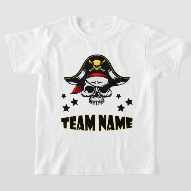 Camiseta Pirata Personalizada Única de Crianças Personaliza (Postura )