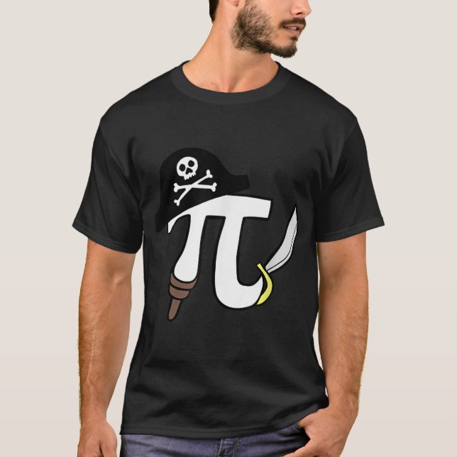 Camiseta Pirata Pi Pirata Pi Matemática Pi Trocadilho  (Frente)