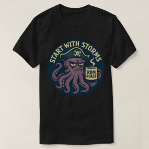 Camiseta Pirata Polvo Engraçado Assado ao Rum