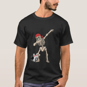 Camiseta Pirata Red Scarf Skeleton Boliche Halloween Dab Gi