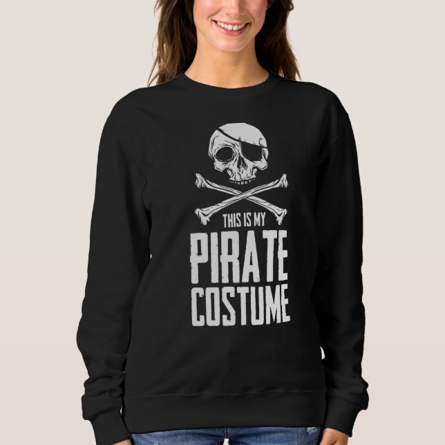 Camiseta Pirata Skull Costume Humor Statement Buccaneer Oce (Frente)