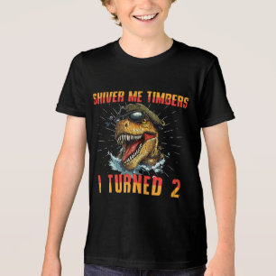 Camiseta Pirata Trex com segundo aniversário de 2 anos