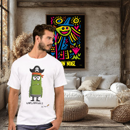 Camiseta Pirata Verde Imperturbável | Estilo Divertido Unis