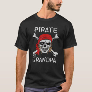 Camiseta Pirata Vovô Caveira Crossbones Halloween T Shirt