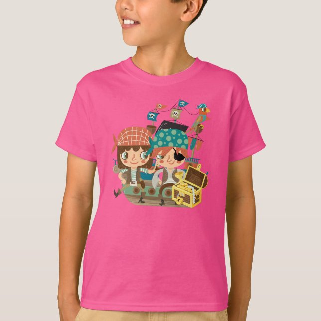 Camiseta Piratas com tesouro (Frente)