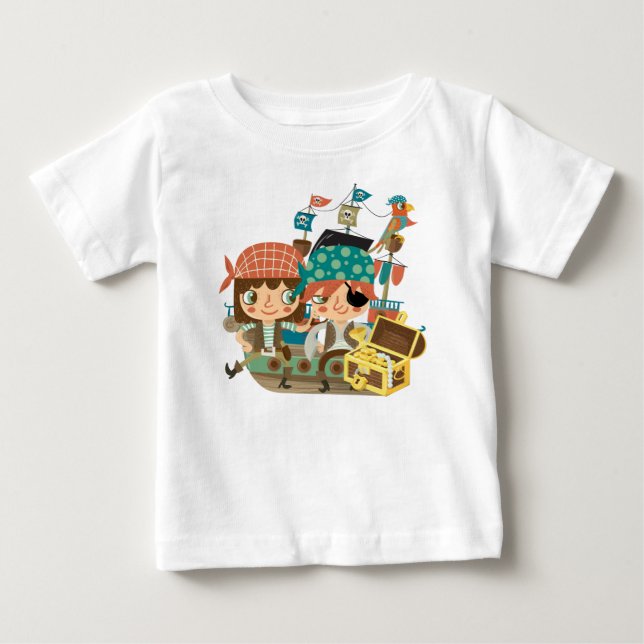 Camiseta Piratas com tesouro (Frente)