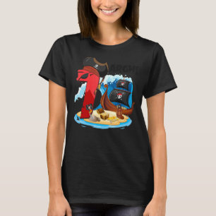 Camiseta Piratas de Aniversário Pirata de 7 Anos Navio Arr