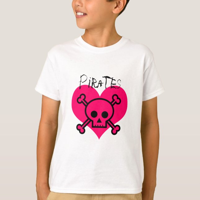Camiseta Piratas do Coração Rosa (Frente)
