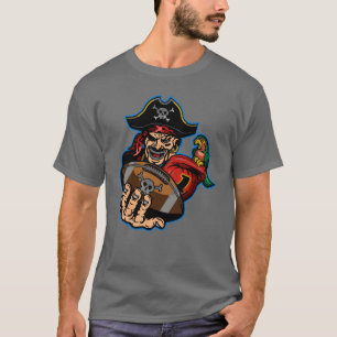 Camiseta piratas mascote de jogador de futebol