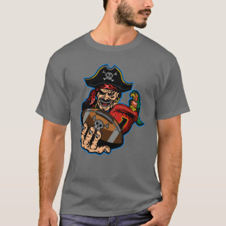 Camiseta piratas mascote de jogador de futebol