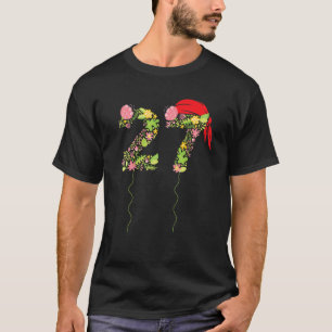 Camiseta Pirate Bandana, 27 Anos Gráfico, 27 Anos Aniversár