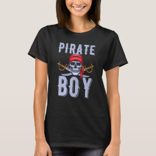 Camiseta Pirate Boy Sea Pirate Skull Capitão Pirate Boys