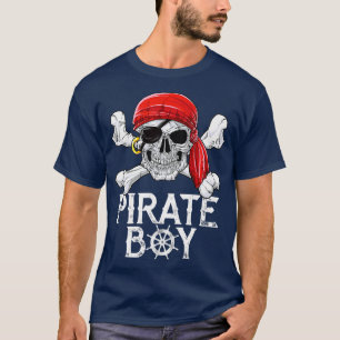 Camiseta Pirate Boy T Jolly Roger Flag Skull Crossbones s