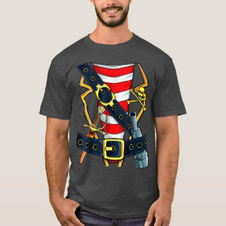 Camiseta Pirate Buccaneer Costume T Dia de as Bruxas engraç