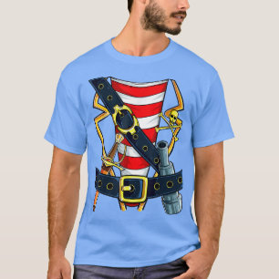 Camiseta Pirate Buccaneer Costume T Dia de as Bruxas engraç