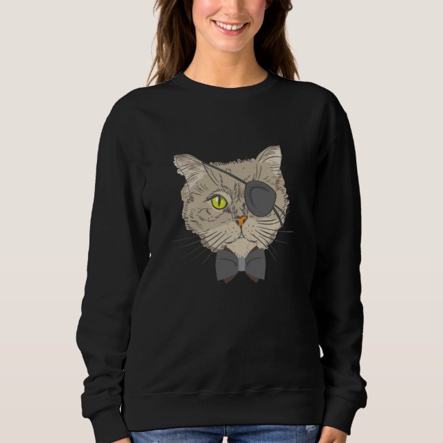 Camiseta Pirate Cat  Eye Surgery Survivor Glaucoma Cataract (Frente)