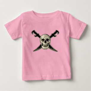 Camiseta Pirate (Caveira) - Baby Fine Jersey T Shirt