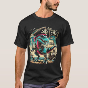 Camiseta Pirate Dinosaur Tyrannosaurus T Rex Halloween
