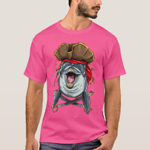 Camiseta Pirate Dolphin Jolly Roger Flag NOcean Dol