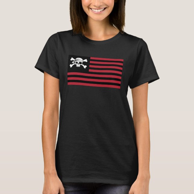 Camiseta Pirate Flag Theme For Talk Like A Pirate Day (Frente)