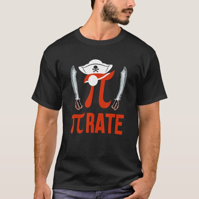 Camiseta Pirate Funny Pi Symbol Math Lover Matching Teacher (Frente)