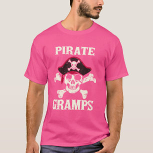 Camiseta Pirate Gramps Skeleton Capitão Pirata Engraçado