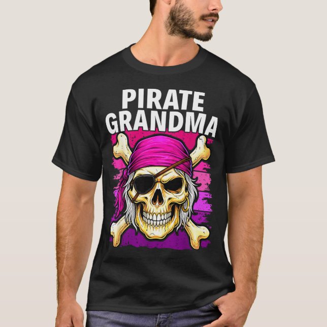 Camiseta Pirate grandma captain funny pirate  (Frente)