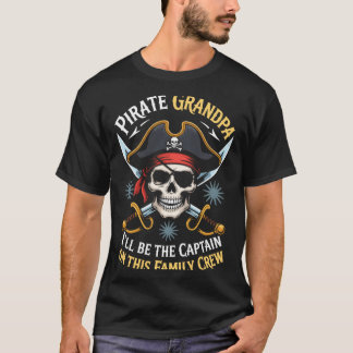 Camiseta Pirate grandpa skeleton freeboater boat captain