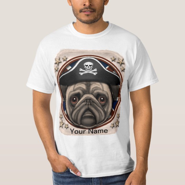 Camiseta Pirate Pug (Frente)