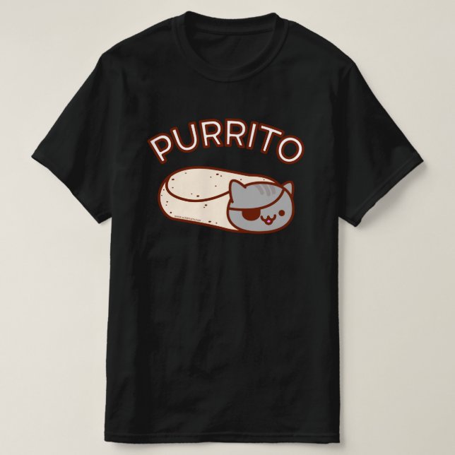 Camiseta Pirate PURRITO Cat Burrito T SHIRT (Frente do Design)