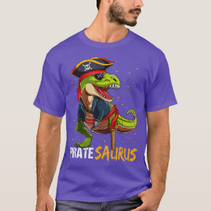 Camiseta Pirate Saurus Dinosaur T Rex Halloween Para Menino