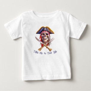 Camiseta Pirate Skull me leva ao seu Lido para crianças