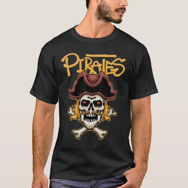 Camiseta pirate skull streetwear (Frente)