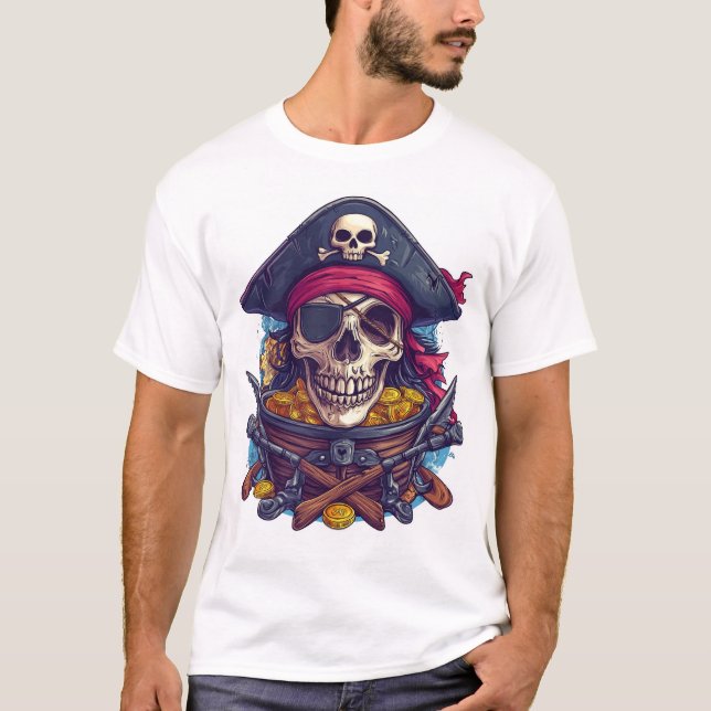 Camiseta Pirate Skull Treasure (Frente)