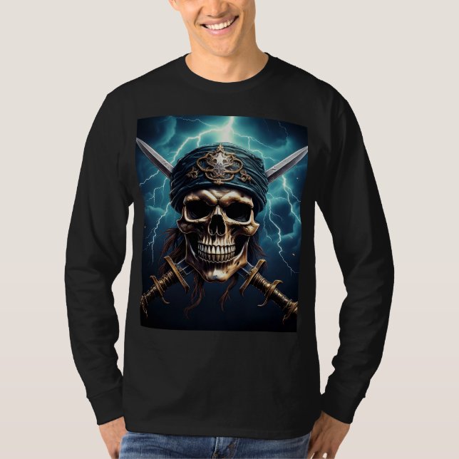 Camiseta Pirate Skull with Swords (Frente)
