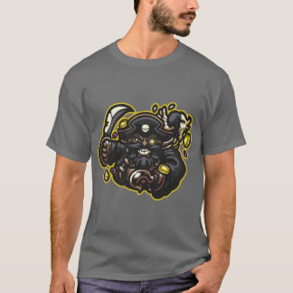 Camiseta Pirate with your sword and a parrot on your back